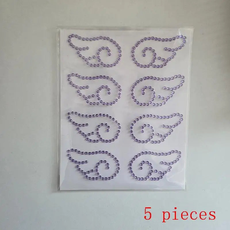 3D Angel Wings Rhinestone Crystal Stickers – Self-Adhesive DIY Craft Rhinestone Stickers Axl A3 5 pieces