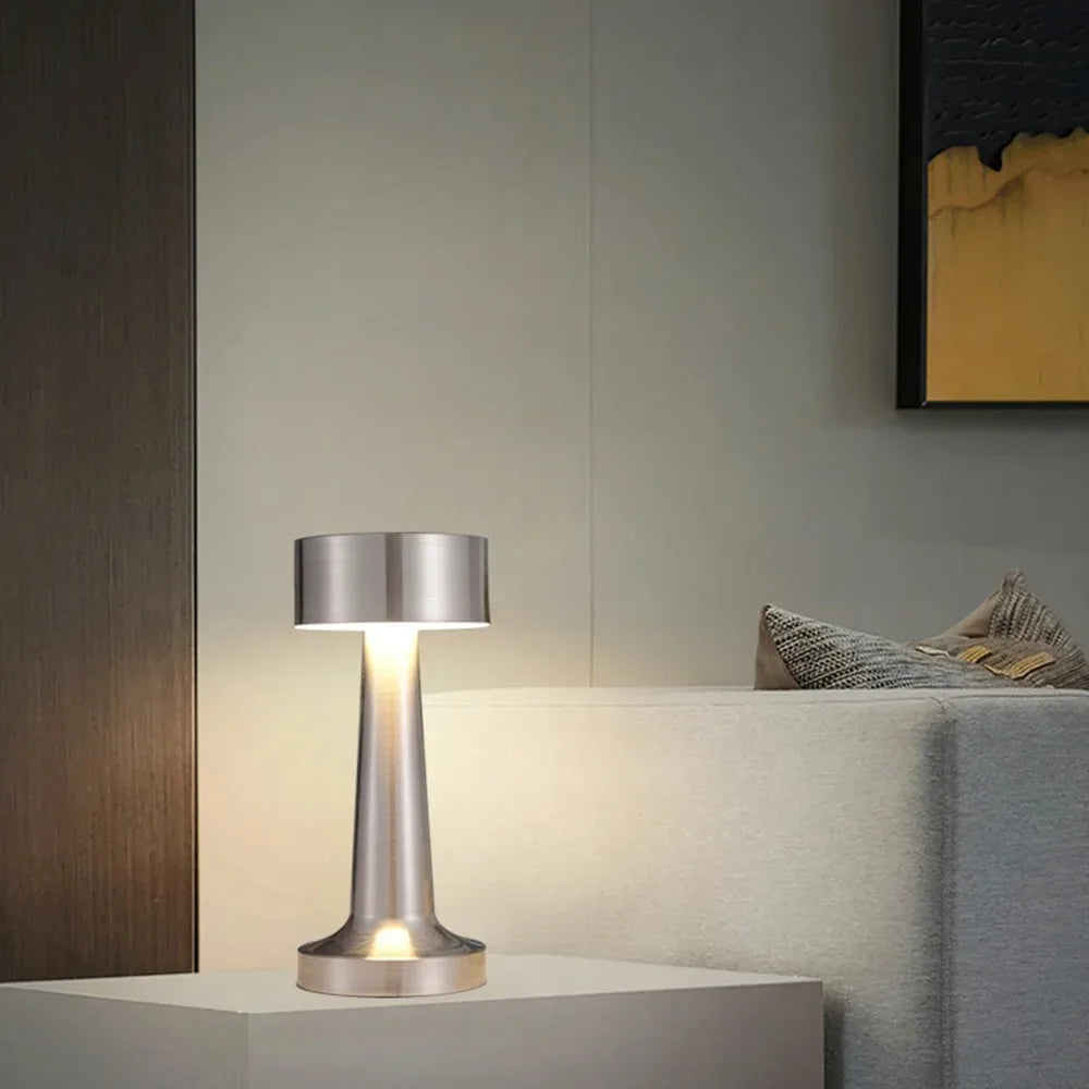 LED Touch Table Lamp – 3-Color Retro Crystal Night Light LED Table Lamp Axl