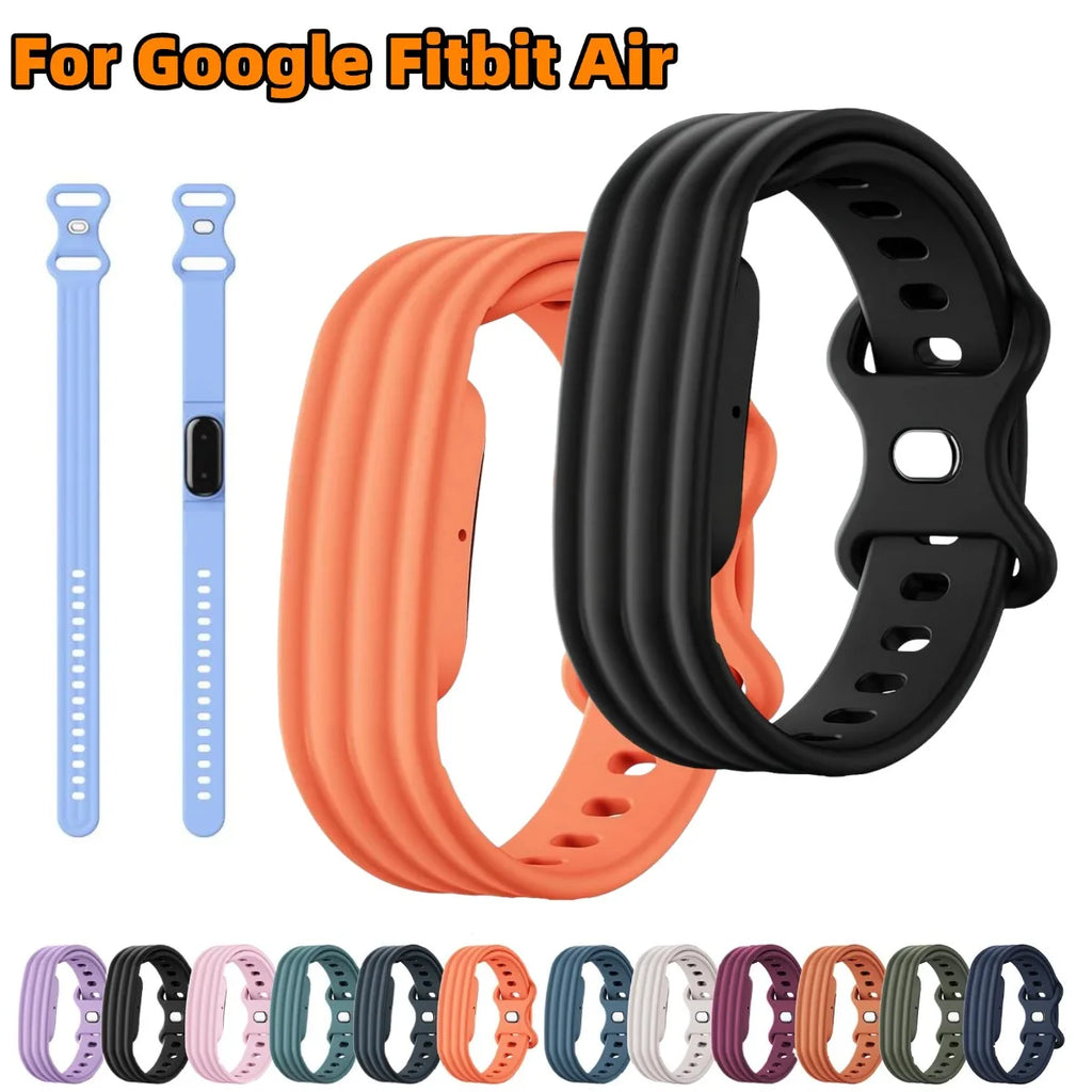 Silicone Watch Strap for Google Fitbit Air | Butterfly Buckle Watch Band Strap Axl