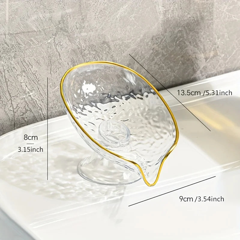 Oval Soap Dish with Drainage Holes – Plastic Bathroom Organizer Soap Dish Axl