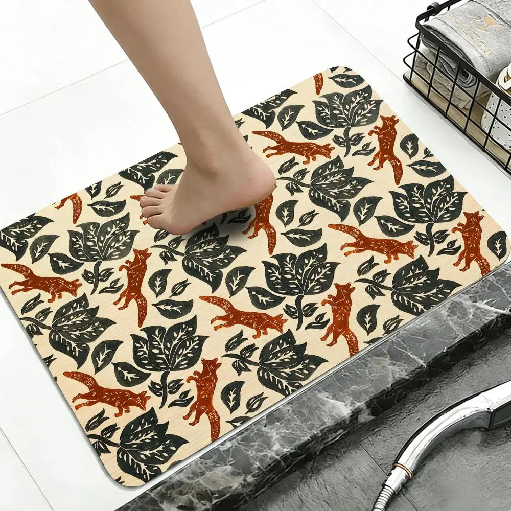 Nordic Forest Diatomite Bath Mat – Quick Dry & Non-Slip Diatomite Bath Mat Axl