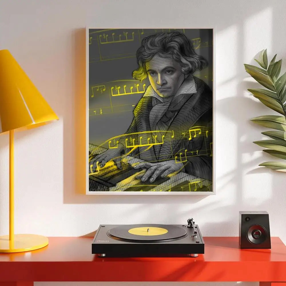 Mozart Minimalist Music Poster | Wall Art Sticker for Home Wall Art Sticker Axl