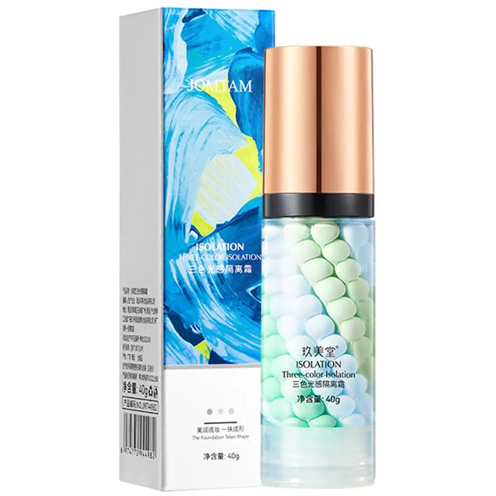 SADOER Tri-Color Makeup Primer SPF50+ Contour Base Cream 40g Makeup Primer Cream Axl C