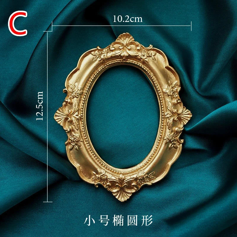 Golden Retro Resin Photo Frame – Nail Art & Photography Props Photography Prop Frame Axl C