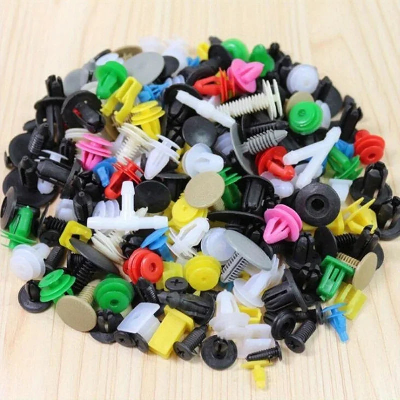 100Pcs Car Plastic Rivet Clips – Mixed Bumper Panel Retainers Auto Body Clips Axl