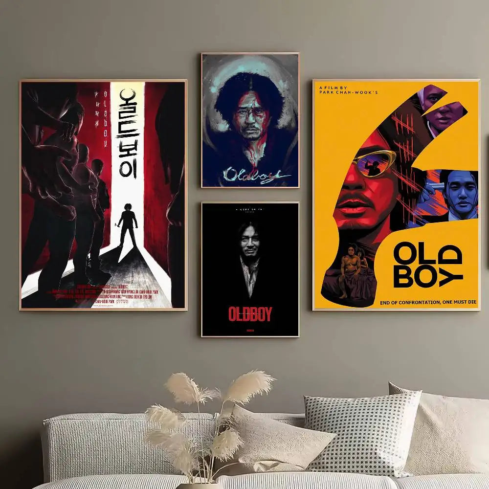 Old Boy Classic Movie HD Poster – Self-Adhesive Waterproof Wall Art Movie Wall Poster Axl