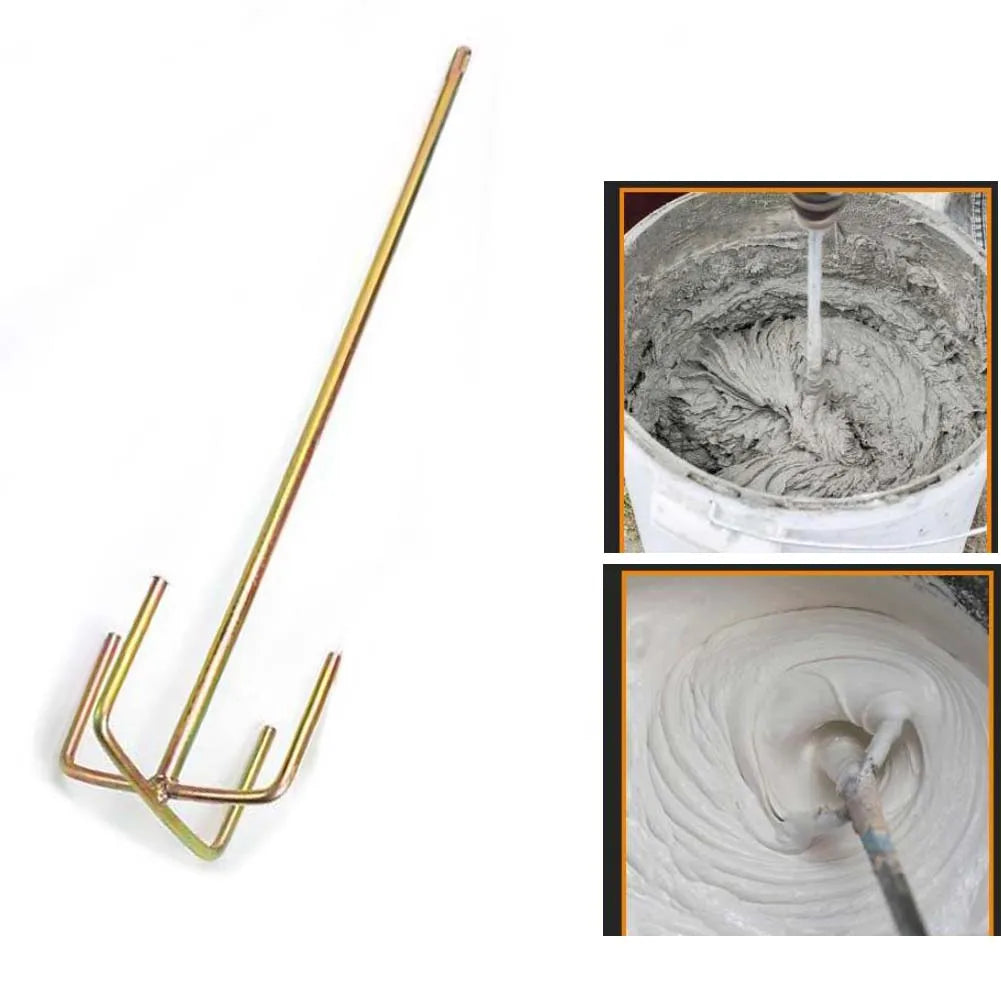 Electric Drill Mixing Paddle – Cement, Plaster & Paint Rod Drill Mixing Paddle Axl