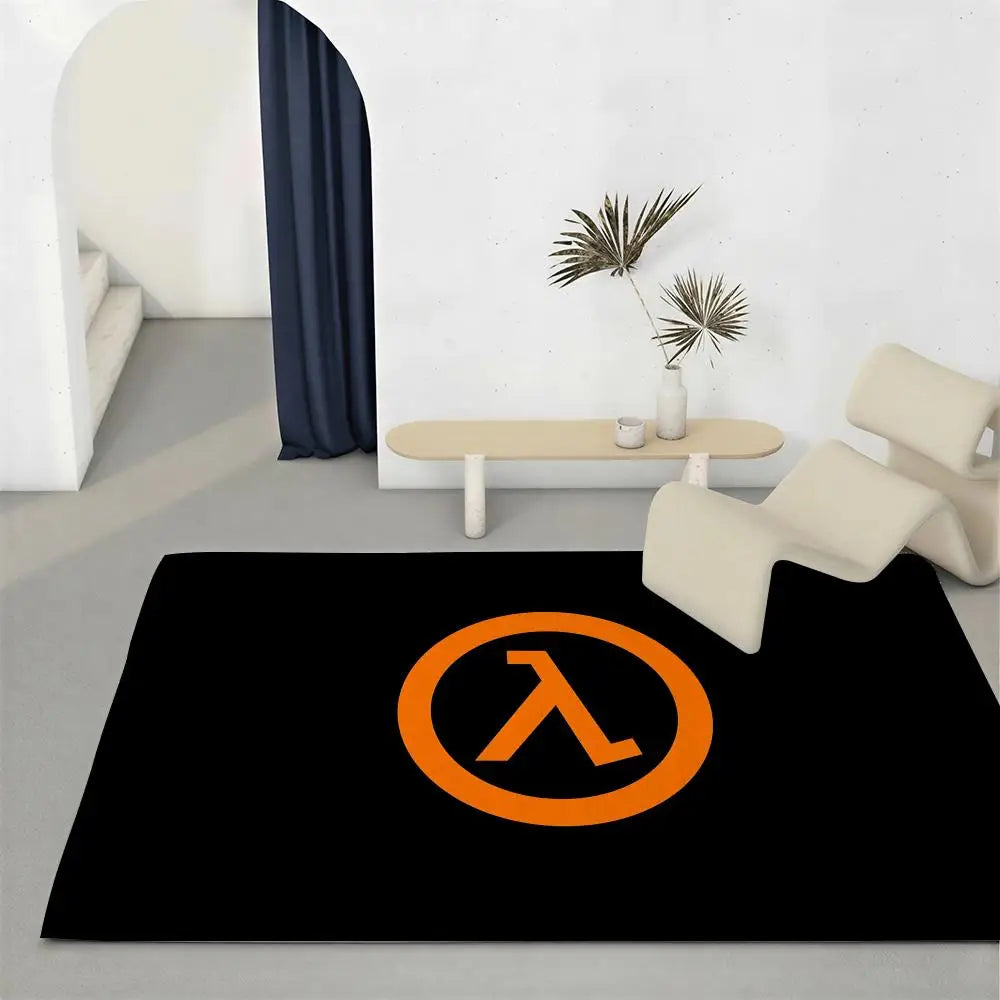 Half-Life Gaming Flannel Floor Mat – Non-Slip Soft Indoor Rug Gaming Floor Mat Axl White4 100x160cm