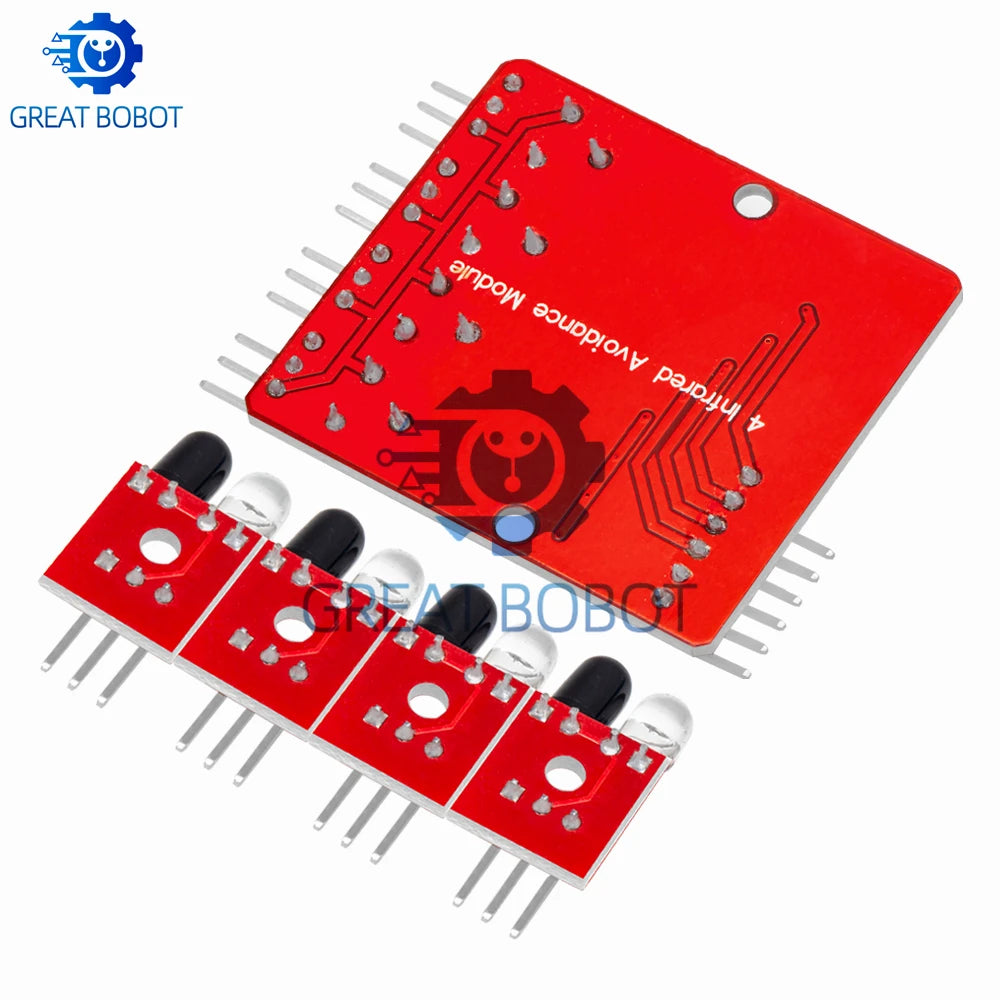 4-Channel IR Tracking & Obstacle Avoidance Module | Robots & Cars IR Sensor Module Axl