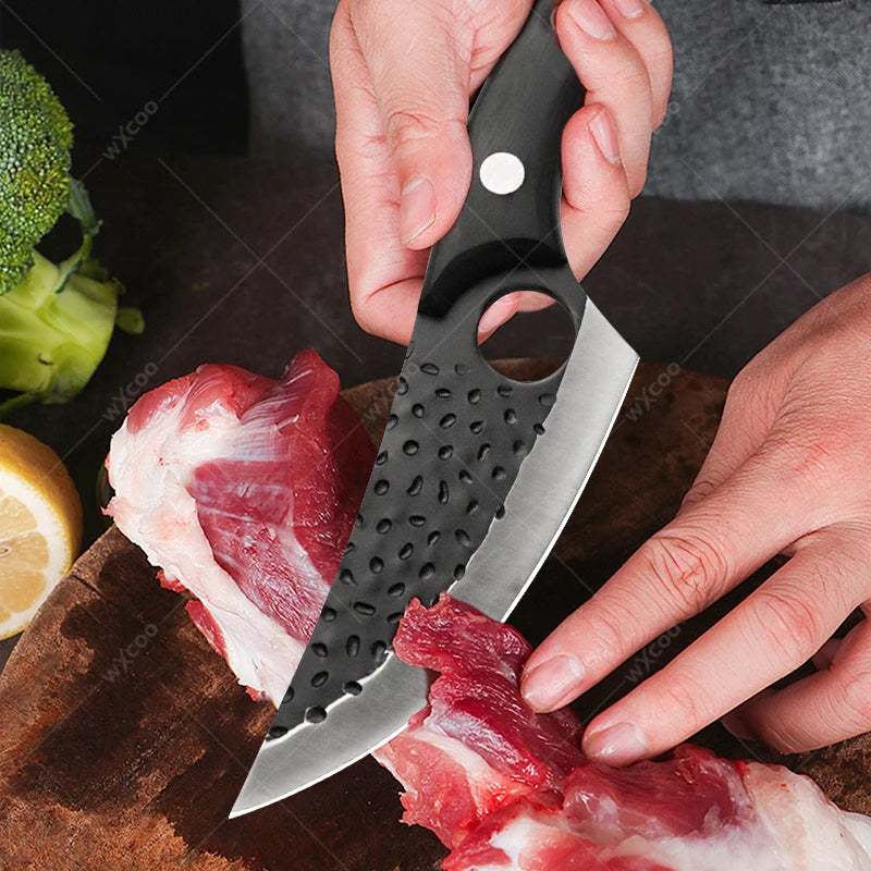 WXCOO Stainless Steel Meat Cleaver & Chef Knife Set Kitchen Knife Set Axl