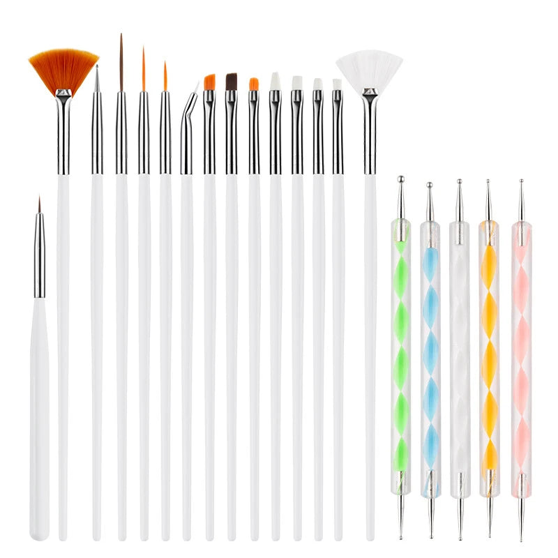 Nail Art Brush Set – Dotting Tools, Striping & Drawing Pens Nail Art Tool Set Axl Set C