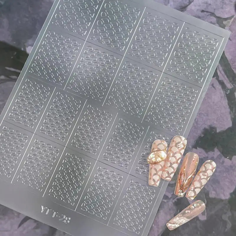 Hollow French Nail Stickers – Heart & Butterfly Nail Art Decals