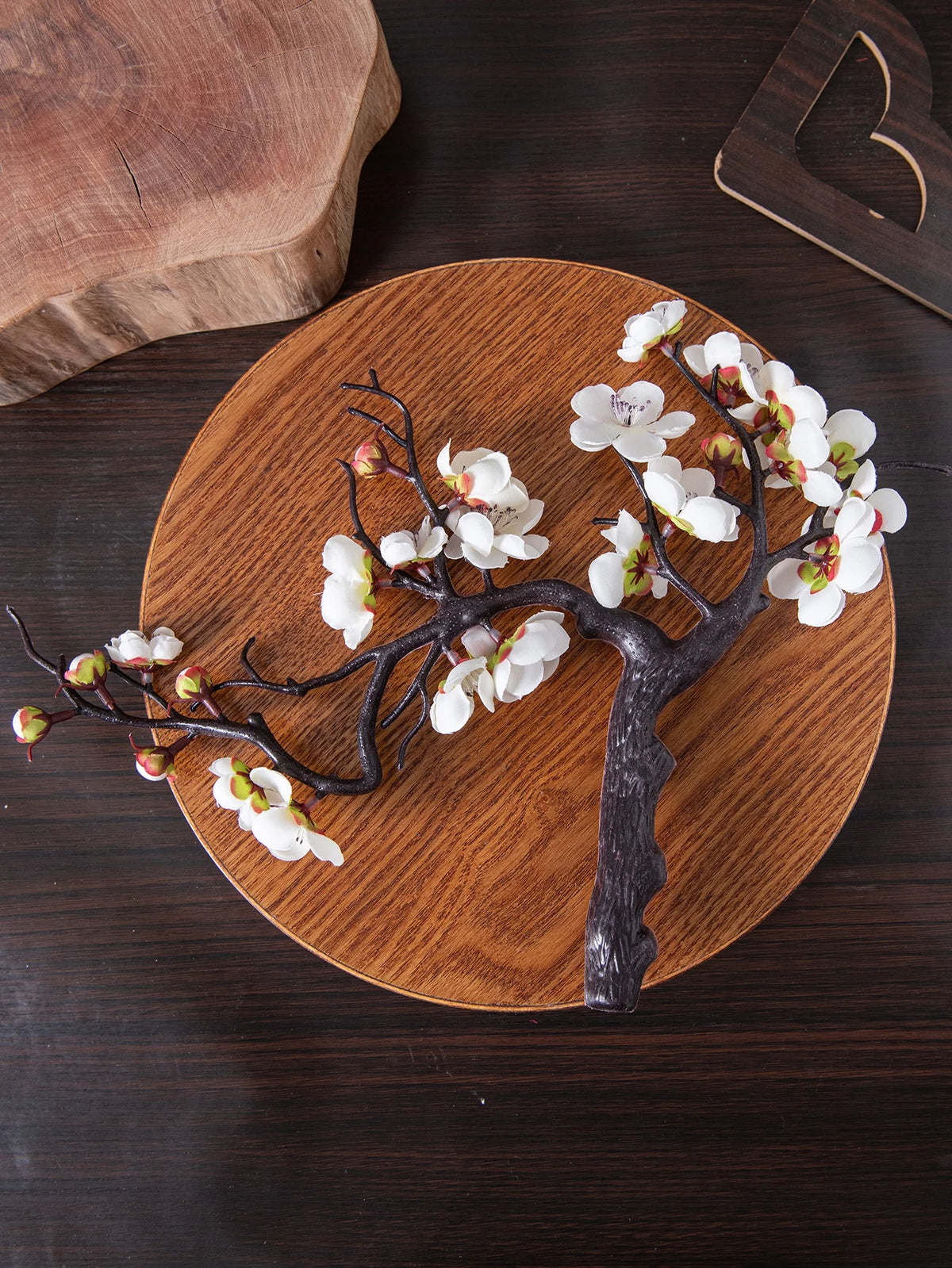 Silk Plum Blossom Branch – Artificial Spring Flower Décor Artificial Flower Branch Axl Olive