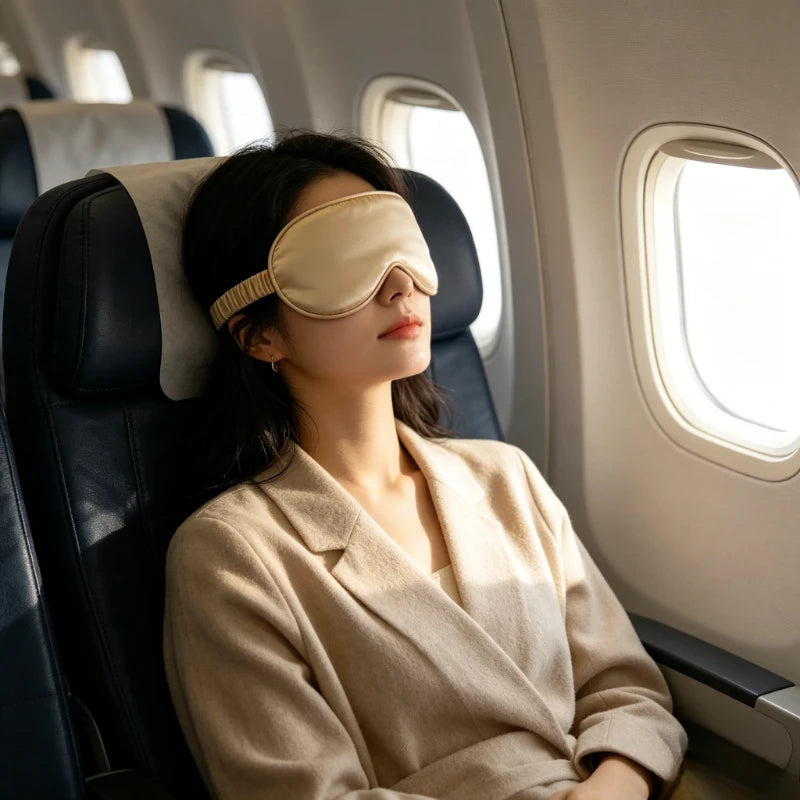 Silk-Feel Sleep Eye Mask – Light Blocking Satin & Adjustable Strap Sleep Eye Mask Axl