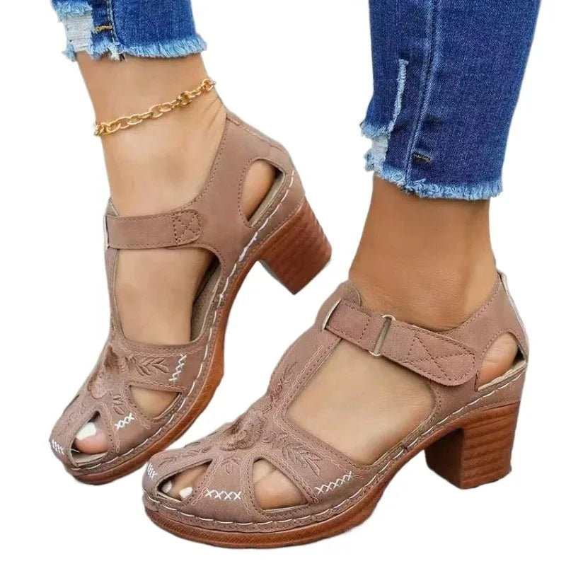 Women's Open-Toe High Heel Sandals – Elegant Roman Style High Heel Sandals Axl