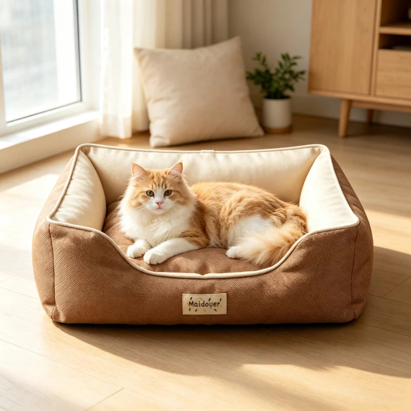 KEMORELA All-Season Pet Bed for Cats & Dogs | Cozy Mat Pet Nesting Bed Axl 50x40cm