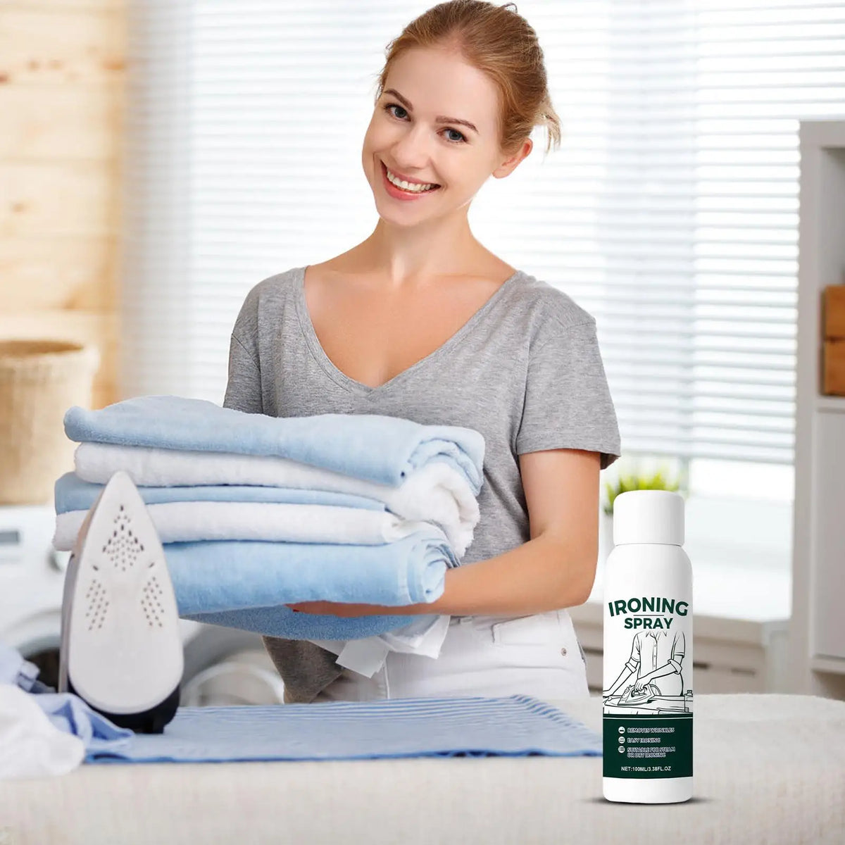 Travel Ironing Starch Spray 100ml – Static Guard for All Fabrics Fabric Starch Spray Axl