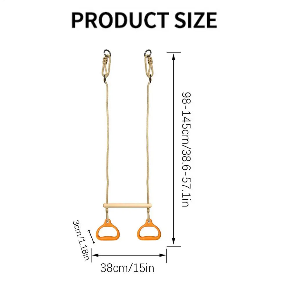 Ergonomic Monkey Bar Trapeze Swing for Kids & Adults Trapeze Swing Bar Axl Random color