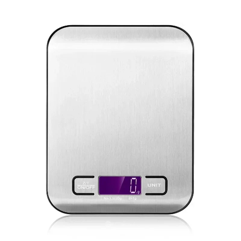 Digital Kitchen Scale 5kg – LCD Food Scale in Stainless Steel Digital Kitchen Scale Axl Battery black 5Kg