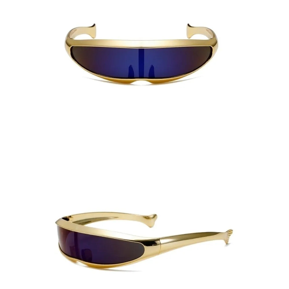 Y2K Punk One-Piece Mirror Sunglasses – Unisex Vintage Shades Vintage Sunglasses Axl