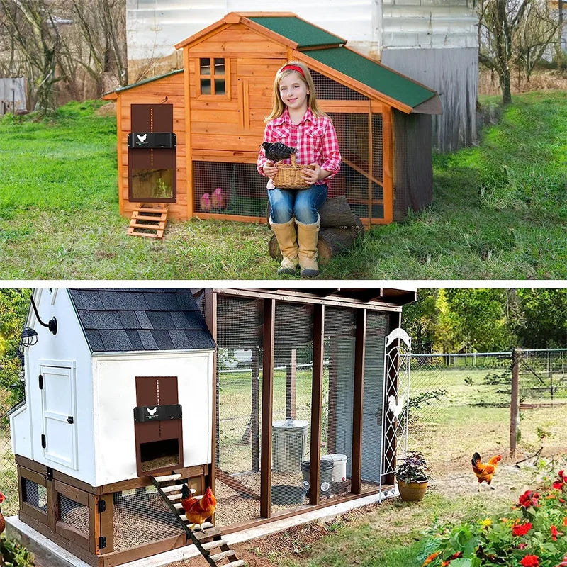 Automatic Chicken Coop Door Opener | Light Sensor Battery Powered Automatic Coop Door Axl
