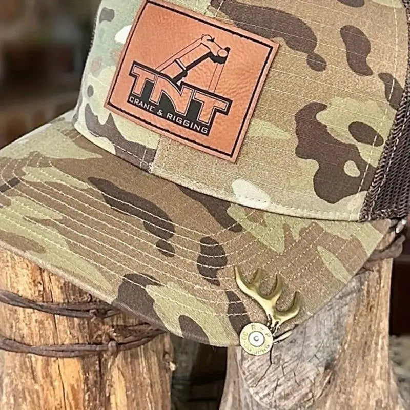 Brass Antler Hat Clip – Handcrafted Metal Brim Clip for Hunters Hat Brim Clip Axl