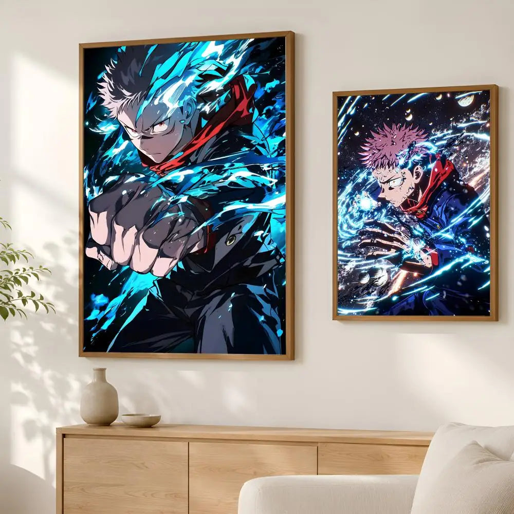 Yuji Itadori Self-Stick HD Anime Wall Poster – Waterproof Anime Wall Poster Axl