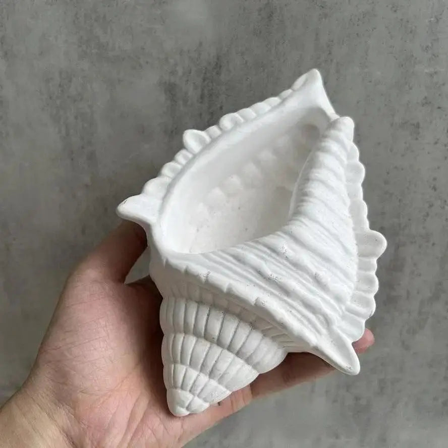 Conch Silicone Mold – Concrete, Resin & Plaster Flower Pot DIY Craft Silicone Mold Axl