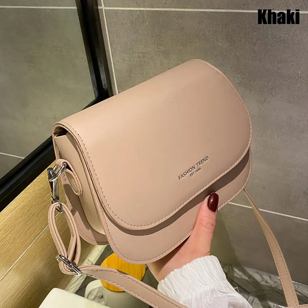 Women's PU Leather Saddle Crossbody Bag – Flap Shoulder Bag Crossbody Shoulder Bag Axl khaki