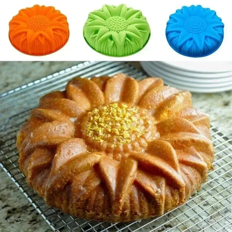 Sunflower Silicone Cake Mold – Large 26cm DIY Baking Mould Silicone Cake Mold Axl