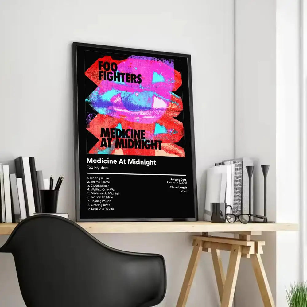 Foo Fighters Album Cover Canvas Poster | Rock Music Wall Art Canvas Wall Art Axl Black1 15X20cmFrameless