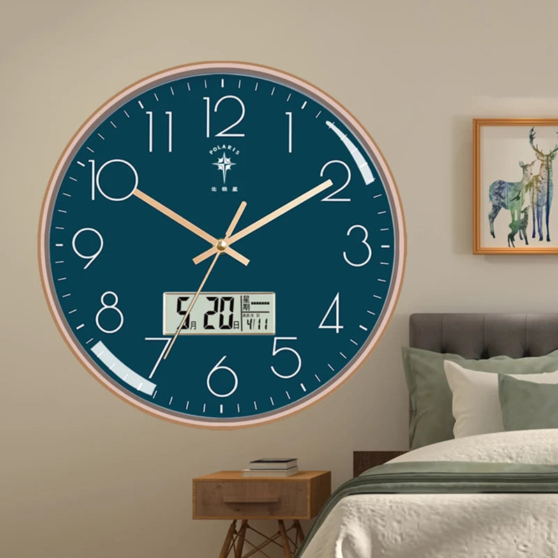 Large Modern Silent Wall Clock – Nordic Decor, 35cm Silent Wall Clock Axl
