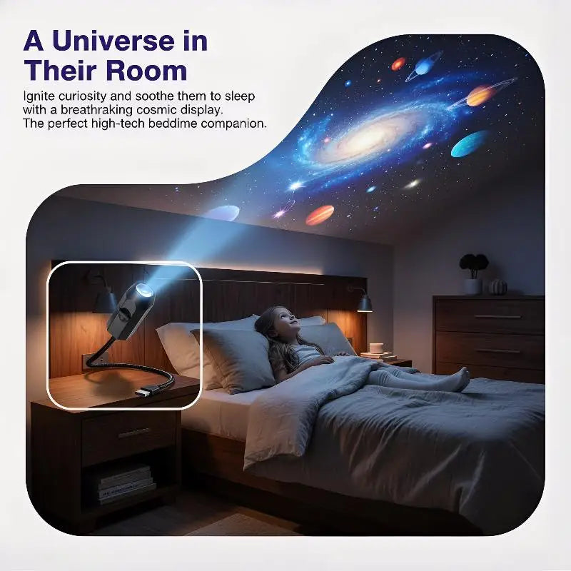 360° USB Starry Sky Projector Night Light – Kids Bedroom LED LED Projector Night Light Axl