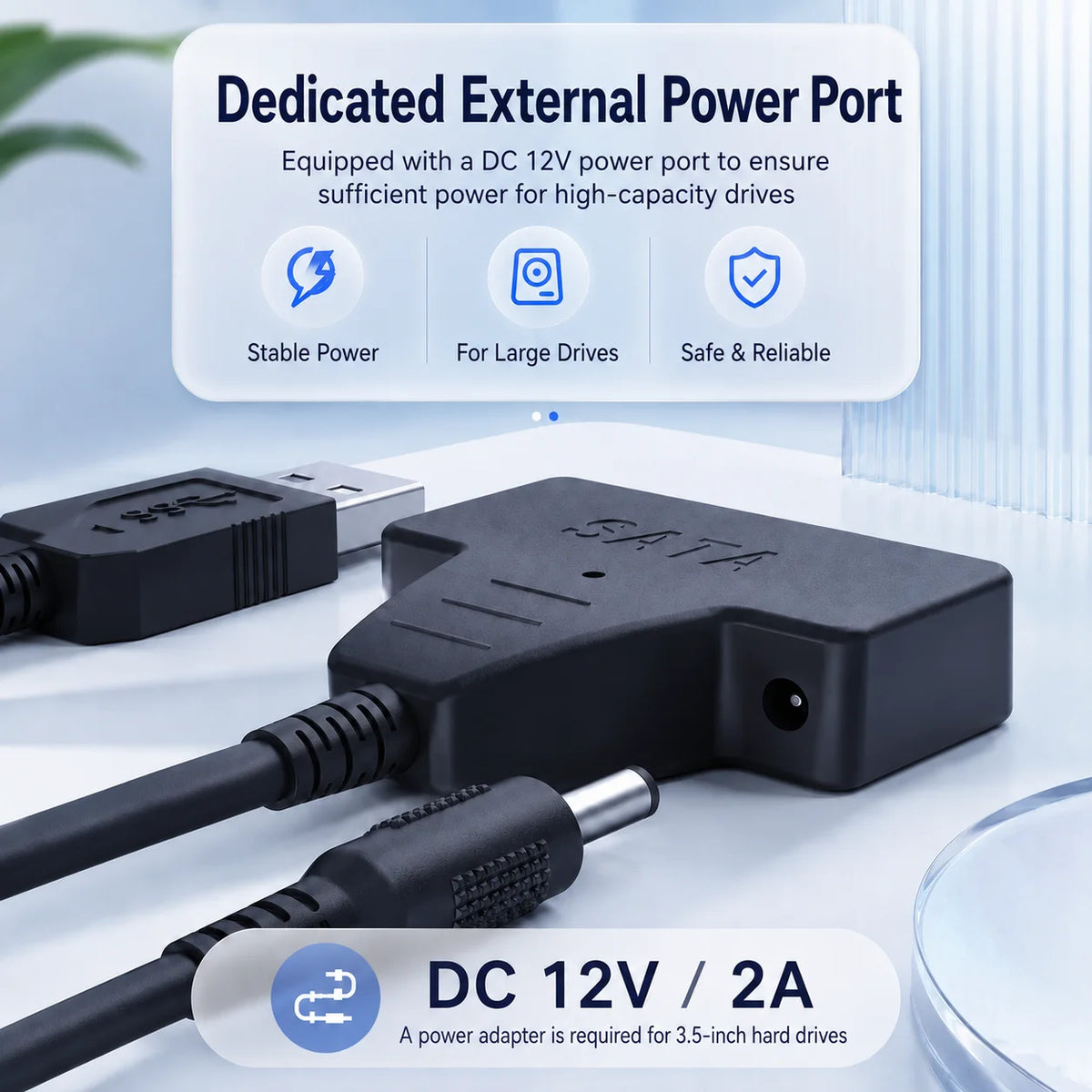 SATA to USB 3.0 Adapter Cable – 6 Gbps for HDD & SSD SATA USB Adapter Axl