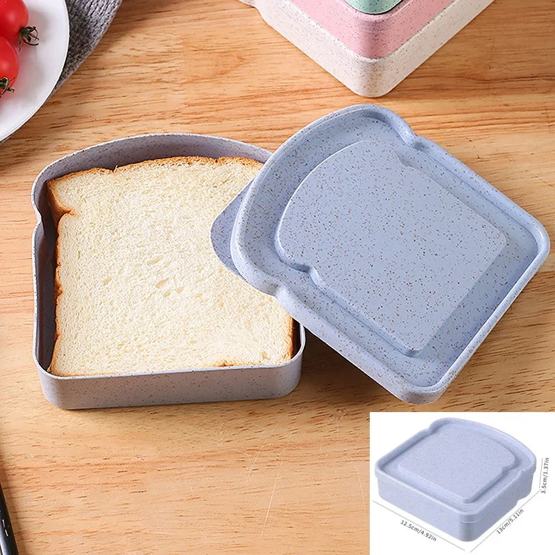 Sandwich Bento Box with Strap – Portable Lunch Container Sandwich Lunch Box Axl Blue