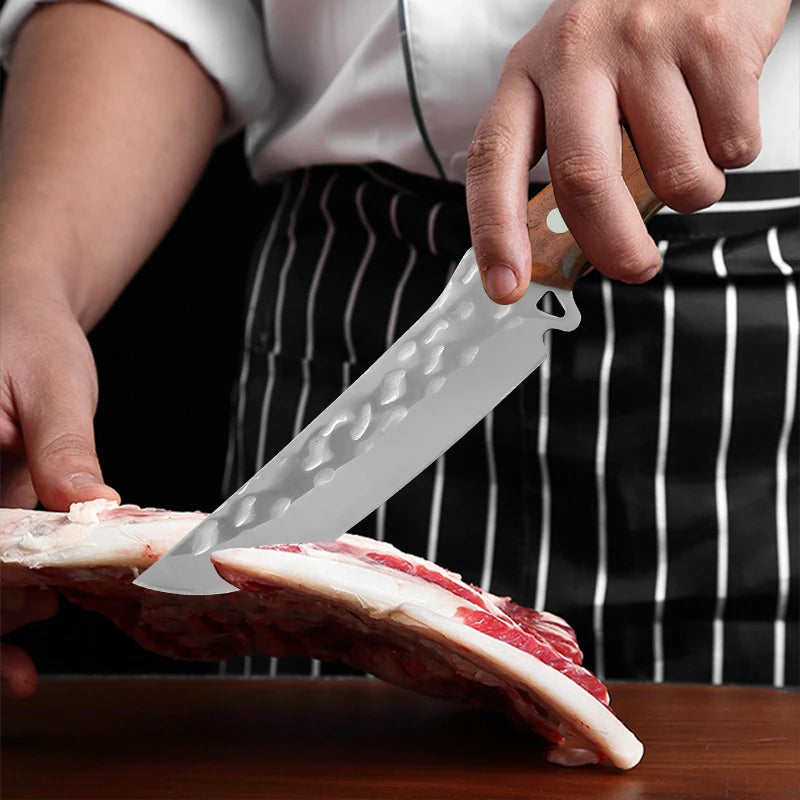 InLeung Handmade Stainless Steel Boning Knife – Chef Butcher Blade Boning Knife Axl