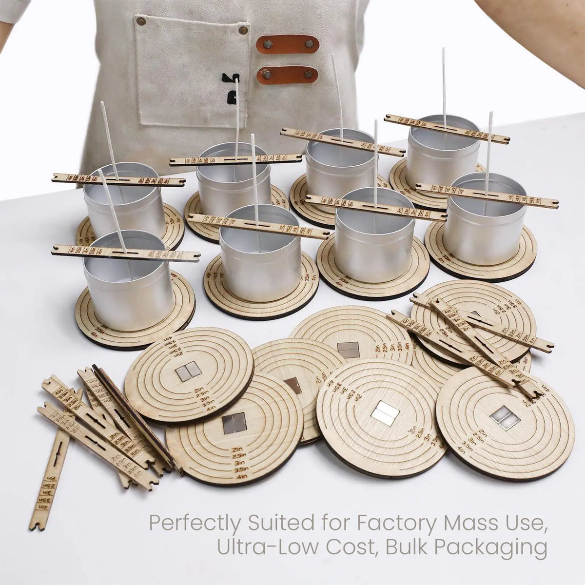 Wooden Candle Wick Centering Tool Set – 2-Pc Wick Stabilizer Candle Making Tool Axl