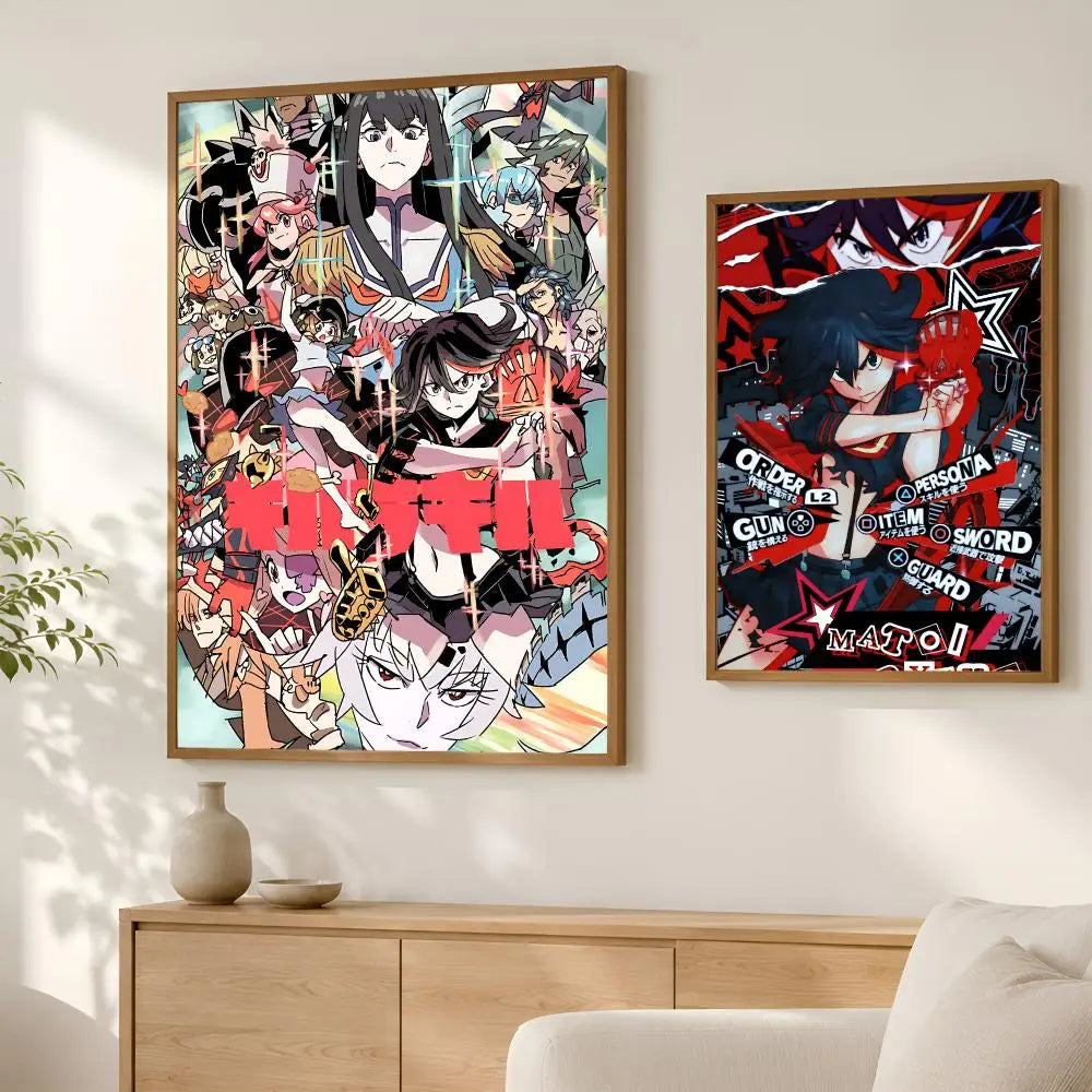 Kill la Kill Anime Self-Stick Wall Poster – HD Waterproof Decor Anime Wall Poster Axl