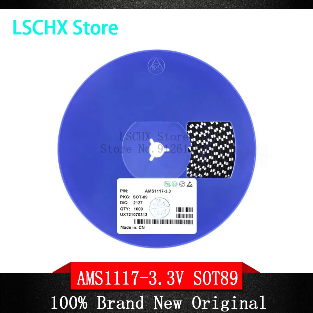 1000PCS AMS1117 LDO Voltage Regulator IC SOT-89 SMD Multi-Voltage Voltage Regulator IC Axl AMS1117-5.0V SOT-89