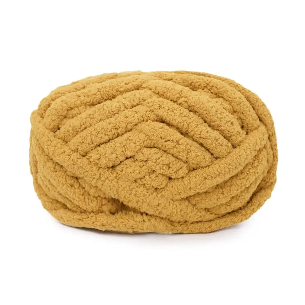 226g Chunky Crochet Yarn Ball – Thick Polyester for Blankets & DIY Chunky Crochet Yarn Axl Yellow