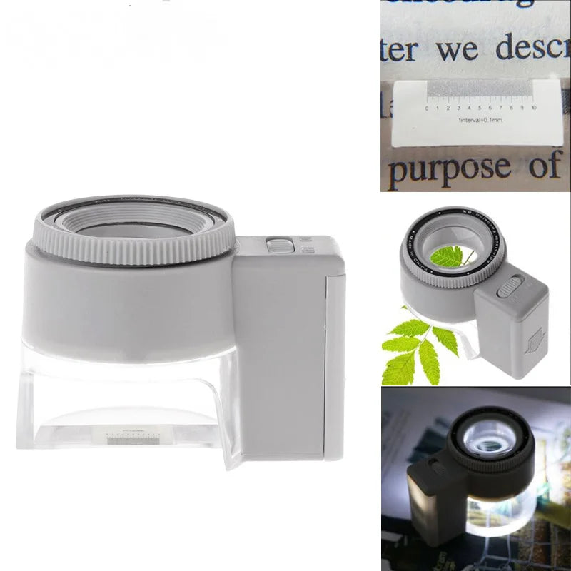 LED Scale Magnifying Glass – Adjustable Focus Cylindrical Loupe LED Magnifying Loupe Axl 13100-2