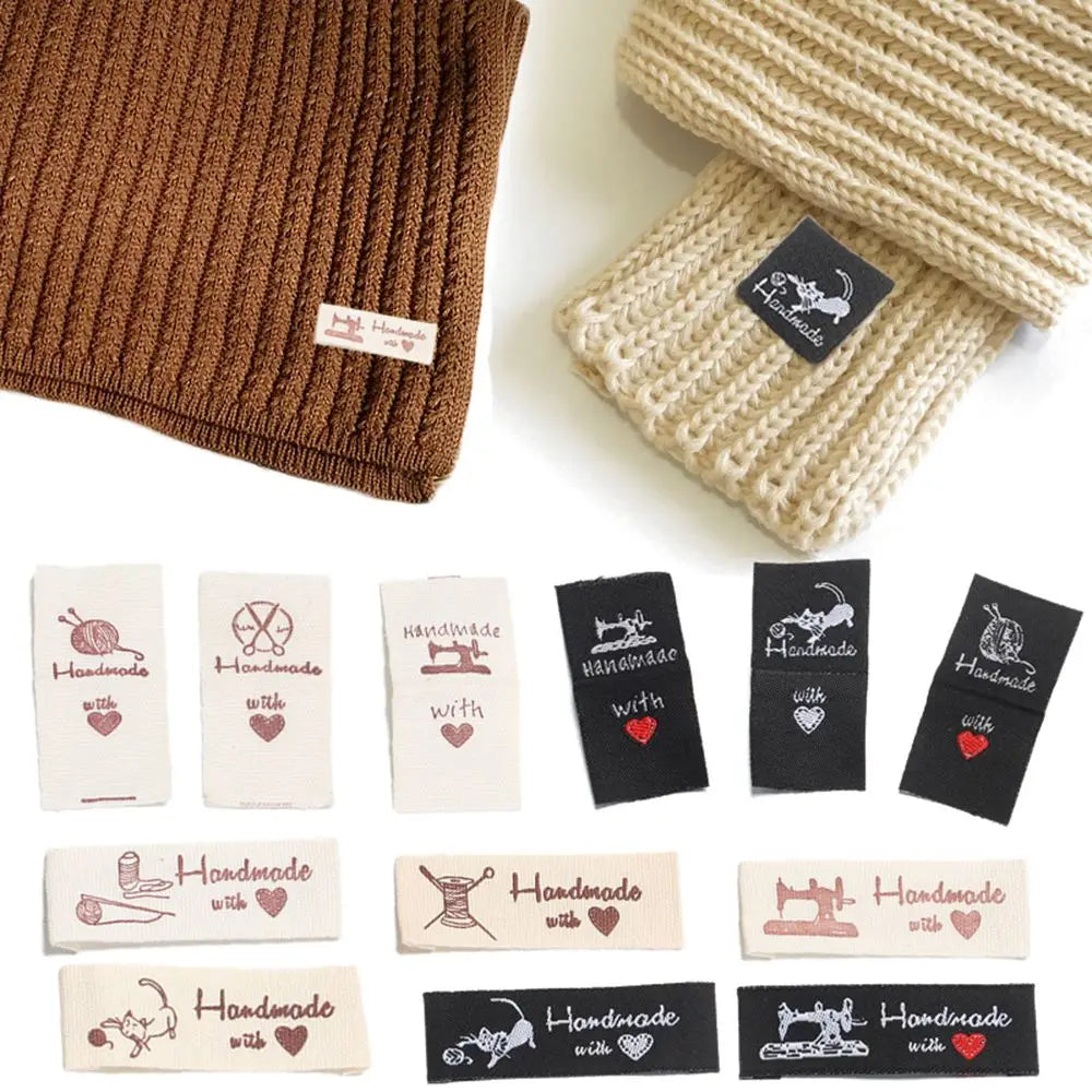 50 PCS Handmade With Love Embroidered Clothing Labels – Cat & Heart Clothing Labels Axl
