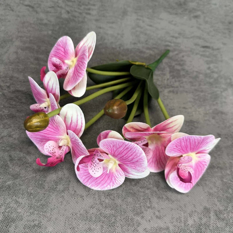 2-Pack Real Touch Artificial Phalaenopsis Orchid Bouquet – 6 Heads Artificial Flower Bouquet Axl