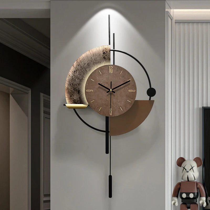 Nordic Large Modern Luxury Wall Clock – Acrylic & Metal Decor Wall Clock Axl