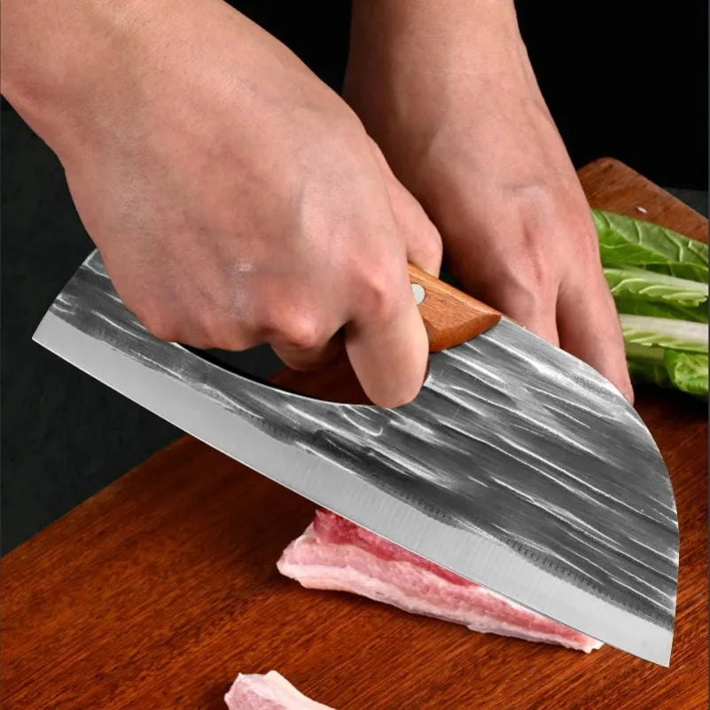 InLeung Forged Steel Meat Cleaver & Chef Knife | 21.8cm Kitchen Cleaver Knife Axl