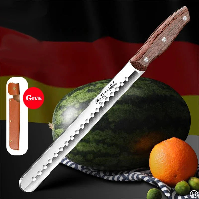 PLYS Stainless Steel Watermelon Slicer & Fruit Knife Fruit Slicing Knife Axl