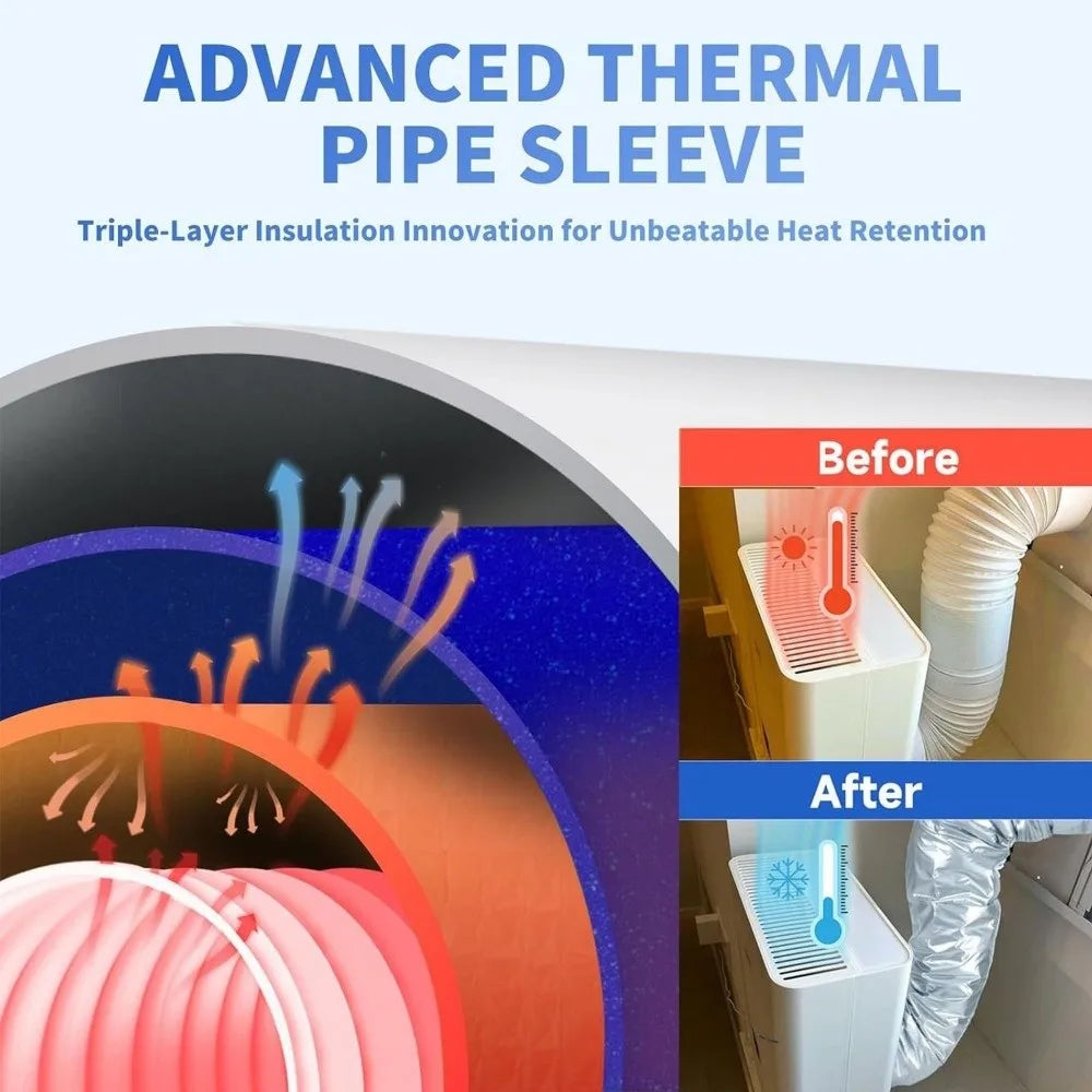 Portable AC Hose Insulation Cover | Adjustable Wrap AC Hose Cover Axl