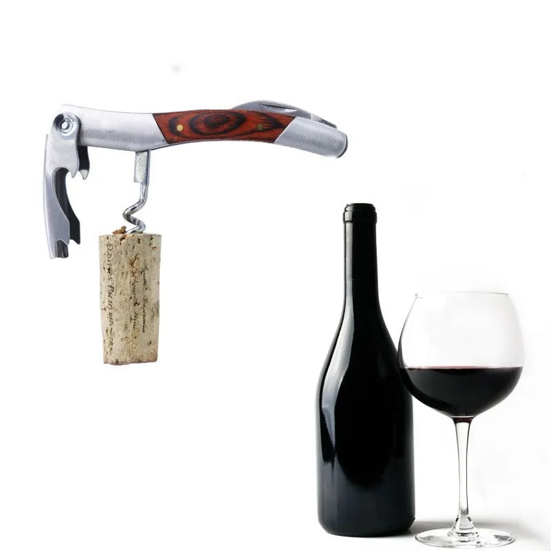 Folding Corkscrew Wine Opener – Rosewood & Stainless Steel Folding Wine Opener Axl
