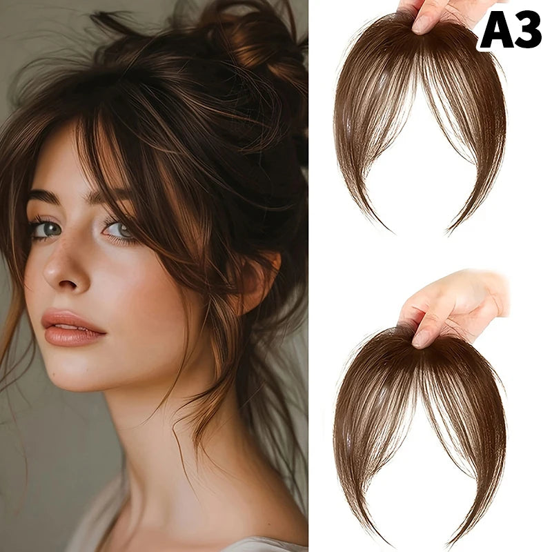 Synthetic Wig Bangs Clip-In Hair Extensions for Women Clip-In Hairpiece Axl A3