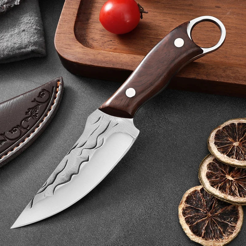 Hand Forged High Carbon Steel Chef Knife with Sheath Chef Knife Axl